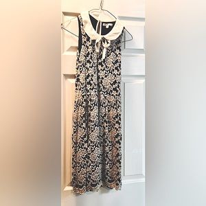 Retro Alythea dress by ModCloth, size medium, black/ivory, Peter Pan collar.